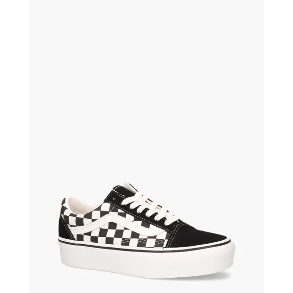 Vans Checkerboard Old Skool Platform Zwart/Wit, foto 2 van 2
