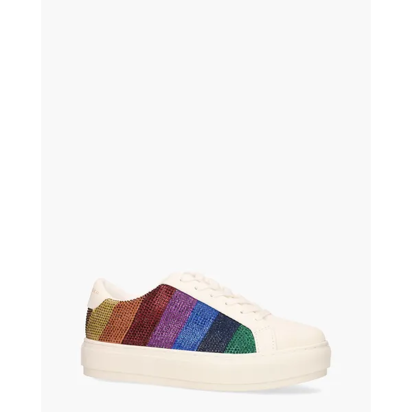 Kurt Geiger Laney Stripe Crystal Wit/Multicolor, foto 2 van 2