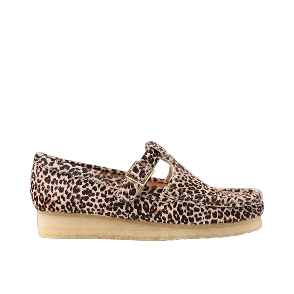 Clarks Originals Clarks Originals Wallabee T Bar Leopard Print |