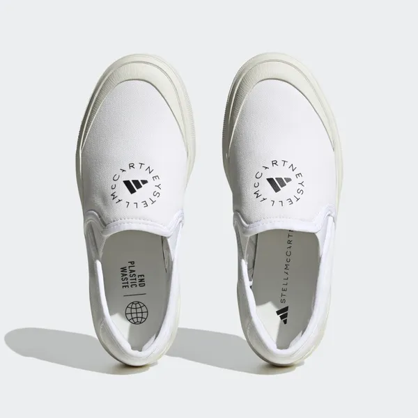 adidas Stella McCartney Court Slip-On Cloud White/Core Black, foto 2 van 4