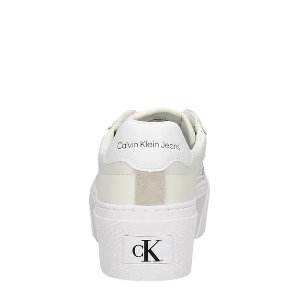 Calvin Klein Cupsole Flatform Mix Lth Wn Wit, foto 3 van 4