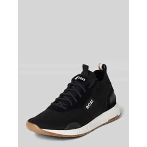 Boss Sneakers met Label-details Model 'TITANIUM_RUNN_KNSTA' Zwart — vergelijk prijzen bij 1 winkel