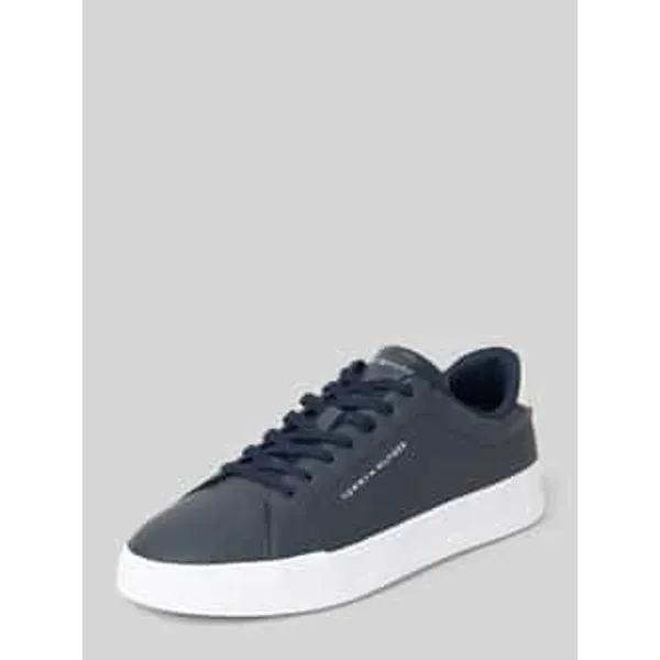 Tommy Hilfiger Lage sneakers van leermix Donkerblauw