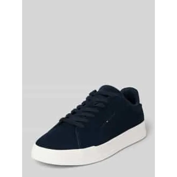Tommy Hilfiger Lage sneakers van suède, model 'COURT Donkerblauw