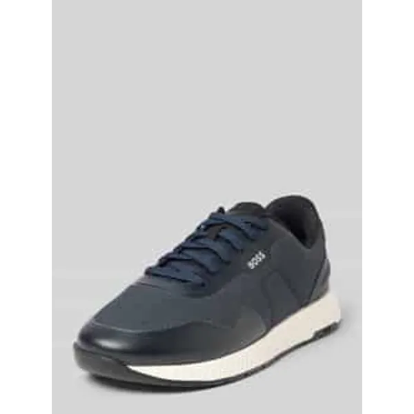 Boss Low top sneakers met dempende zool model 'TITANIUM_RUNN' Marineblauw