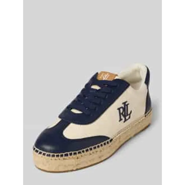 Lauren Ralph Lauren Een Mix van Leer en Model "Luize" Marineblauw, vergelijk prijzen bij 1 winkel