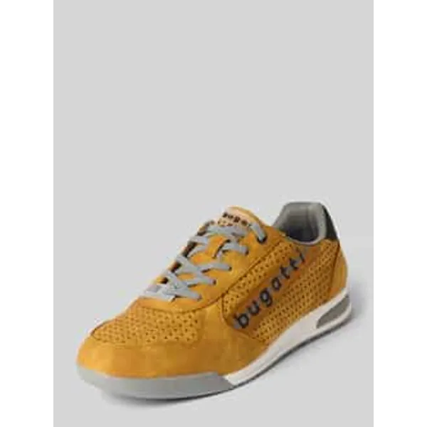 Bugatti sneakers met Label-Details Model 'Trevor' Geel