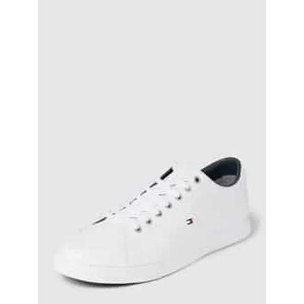 Tommy Hilfiger Sneakers van leer met labeldetail, model 'ESSENTIAL' Wit