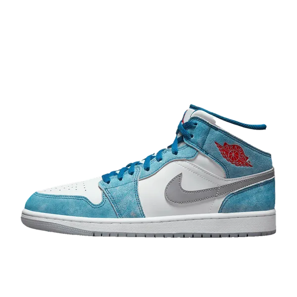 Air Jordan 1 Mid French Blue Fire Red, vergelijk prijzen bij 1 winkel