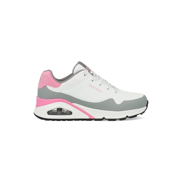 Skechers Uno Pop Color Fun 177121/WGY Wit / Grijs / Roze maat Roze