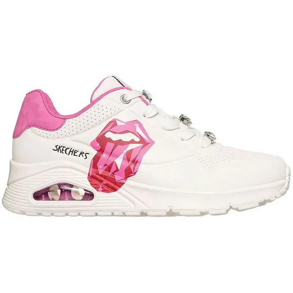 Skechers Uno Diamond Stones wit - roze