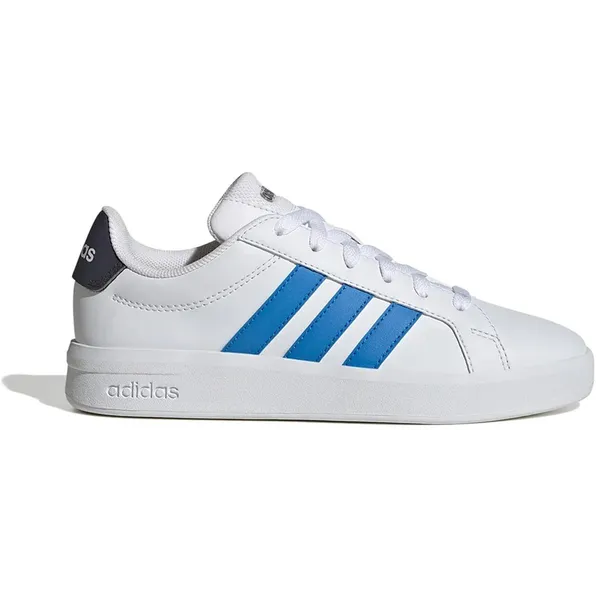 adidas Grand Court 3.0 White/Lucid Ray Blue/Aurora Onix (Wit) Kids, vergelijk prijzen bij 3 winkels