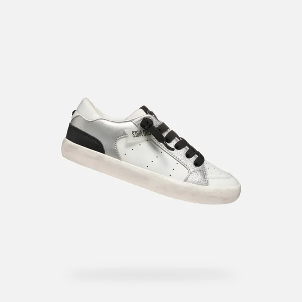 GEOX GISLI MEISJES Sneakers - WIT/ZILVER Wit/Zilver