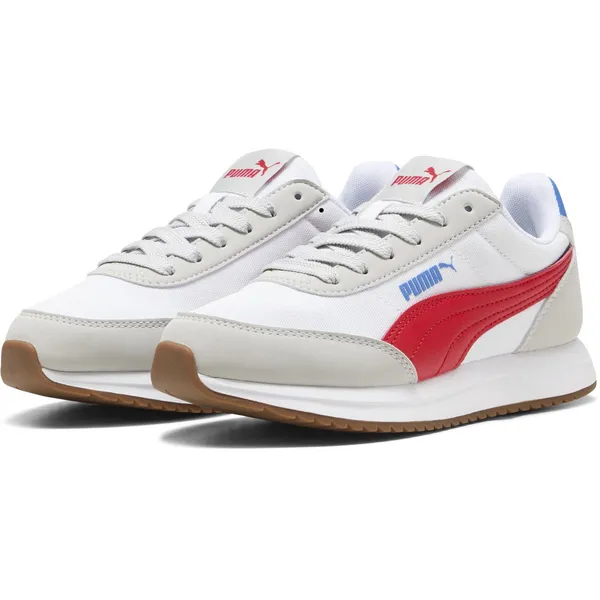 PUMA R78 Lightwind Jr Cool Light Gray-Dark Crimson-PUMA White