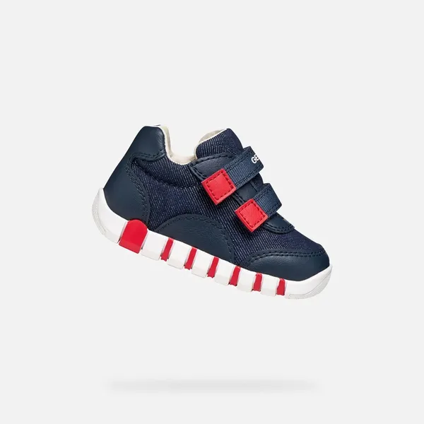 GEOX IUPIDOO DREUMES Sneakers - MARINEBLAUW/ROOD Marineblauw/Rood