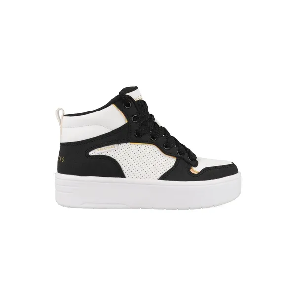 Skechers Court High Shine Kicks 310192L/WBK Wit/Roze, vergelijk prijzen bij 1 winkel