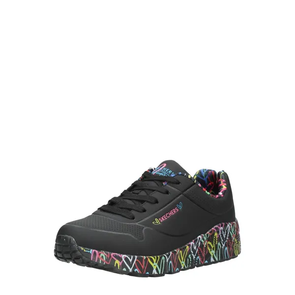 Skechers Uno Lite Lovey Luv 314976L/BKMT Zwart, foto 2 van 4