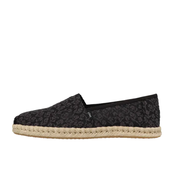 Toms Alpargata Rope Floral Lace Zwart, vergelijk prijzen bij 1 winkel