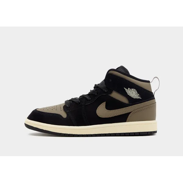 Jordan Air 1 Mid SE Children - Zwart, Zwart Zwart