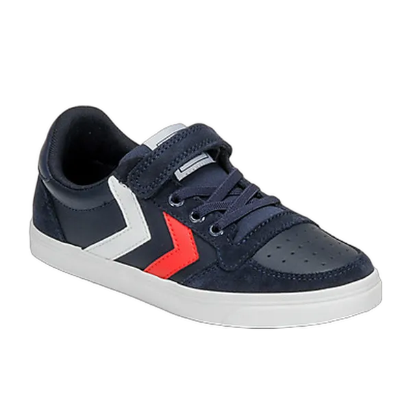 Hummel Slimmer Stadil Leather Low JR Blauw, vergelijk prijzen bij 1 winkel
