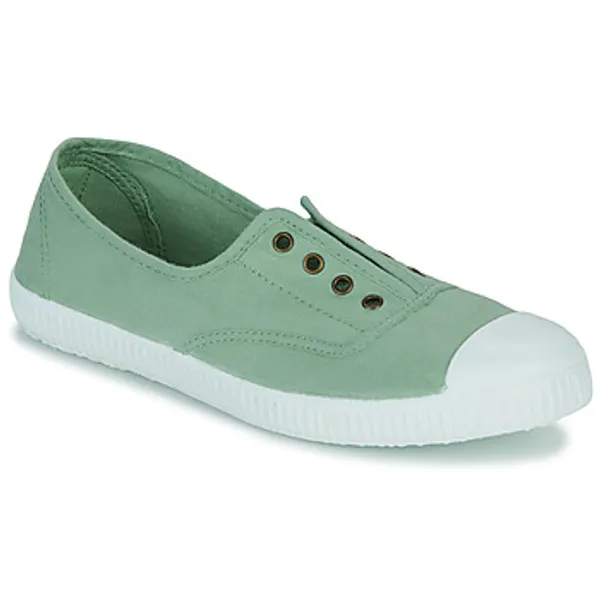 Victoria Lage Sneakers  INGLESA ELASTICO TINTADA Groen
