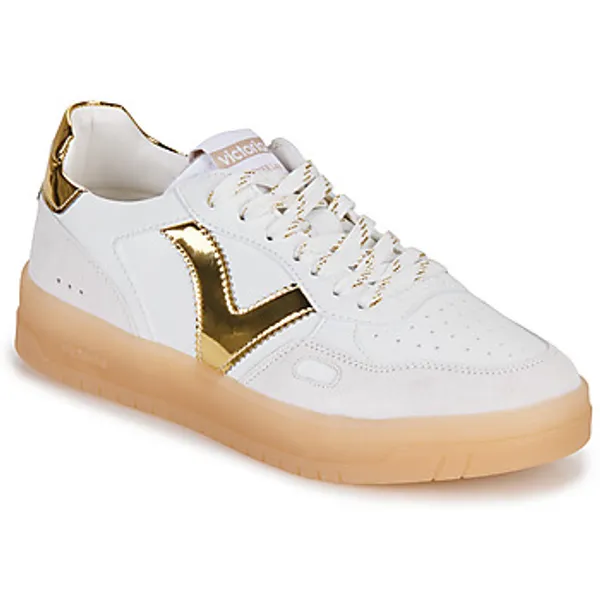 Victoria Lage Sneakers  SEUL EFECTO PIEL SERRAJE LOGO METAL Wit