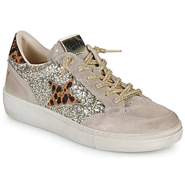 Cetti Lage Sneakers C-1400-SRA-EXP-INV26-SATURNO-GLITTER-CHAMPAGNE Goud