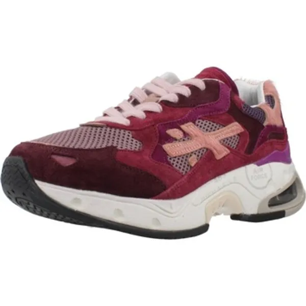 Premiata Lage Sneakers  Sport Zapatillas Mujer Modèle Sharkyd Roze