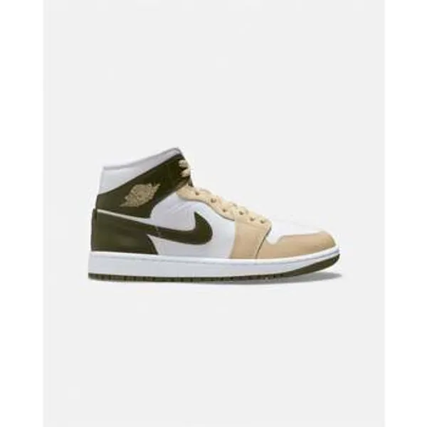 Nike Hoge Sneakers  Jordan 1 Mid Military Drab (Women's) Wit