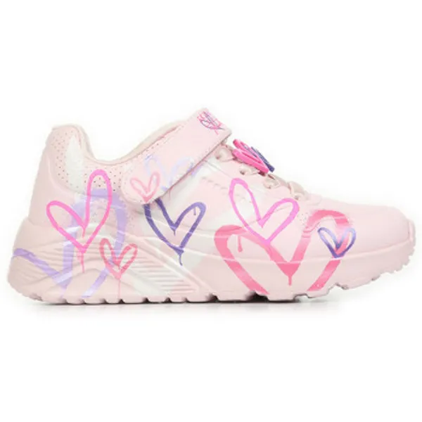 Skechers Lage Sneakers  Uno Lite Heart Status Roze