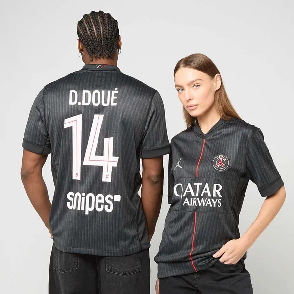 Jordan Doué / No. 14 / PSG  Fourth Stadium 2025/26 zwart