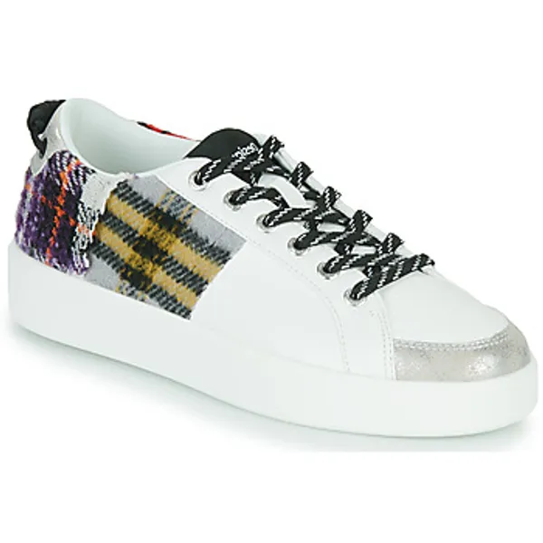 Desigual Lage Sneakers  FANCY TARTAN Wit