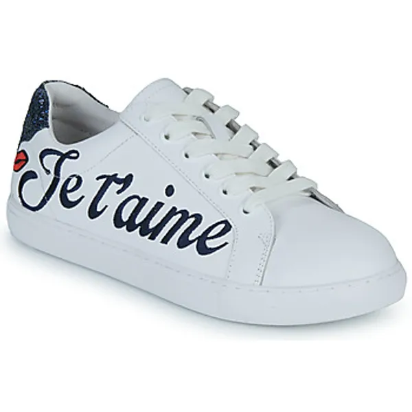 Bons baisers de Paname Lage Sneakers  SIMONE JE T AIME MOI NON PLUS Wit