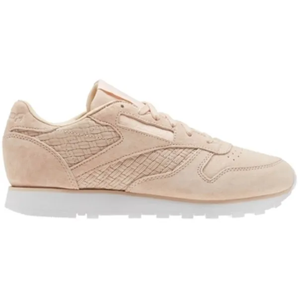 Reebok Sport Lage Sneakers  CL Lthr Woven Emb Beige