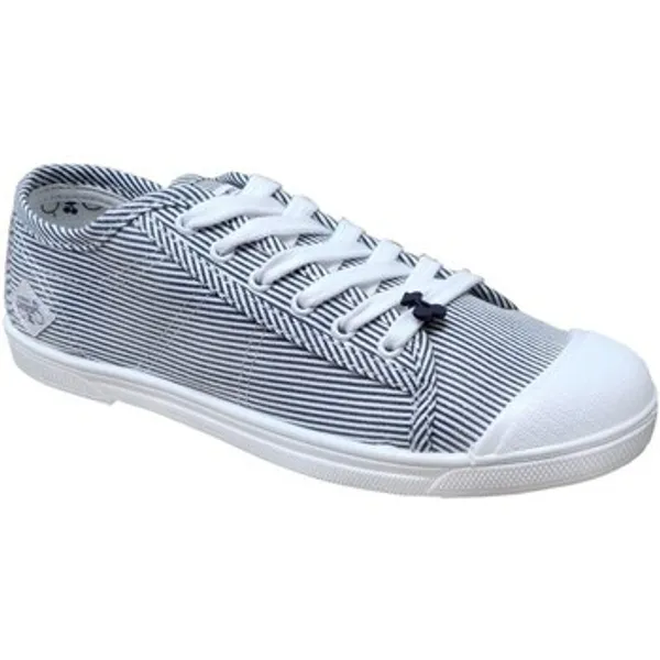 Le Temps des Cerises Lage Sneakers  Basic 02 strip Blauw