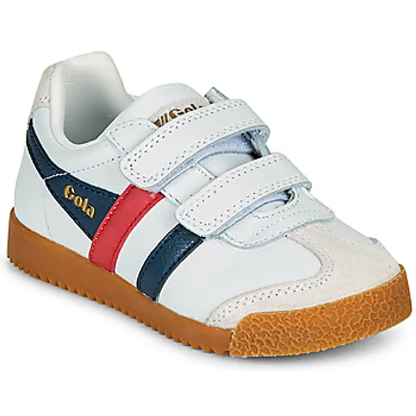 Gola Lage Sneakers  HARRIER LEATHER VELCRO Wit