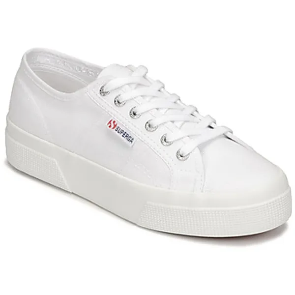 Superga Lage Sneakers  2740 COTON PLATFORM Wit