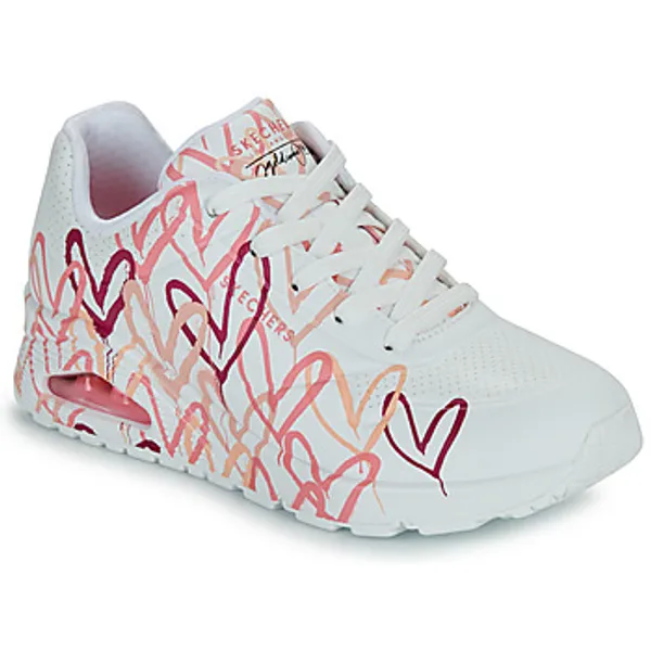 Skechers Lage Sneakers  UNO GOLDCROWN - SPREAD THE LOVE Wit