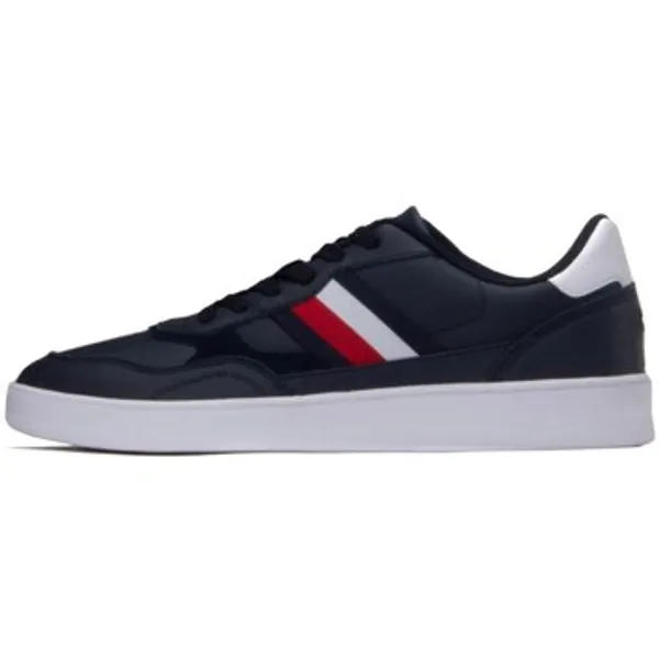 Tommy Hilfiger Lage Sneakers  Court Cupsole Retro Lth Stripes Marine