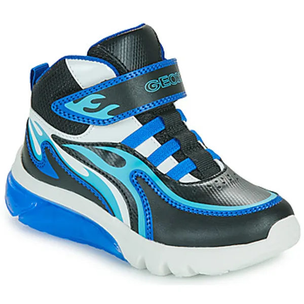Geox Hoge Sneakers  J CIBERDRON BOY Zwart