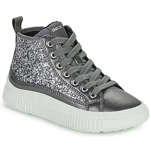 Geox Hoge Sneakers  J LAQUINNY GIRL Zilver