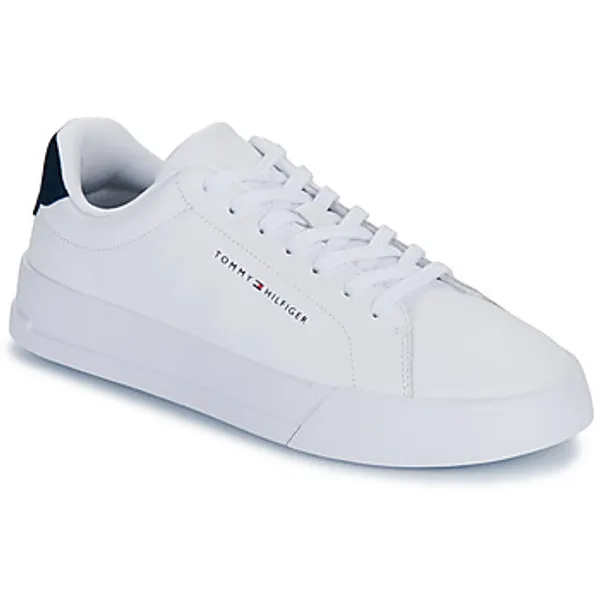 Tommy Hilfiger Lage Sneakers  TH COURT LEATHER GRAIN ESS Wit
