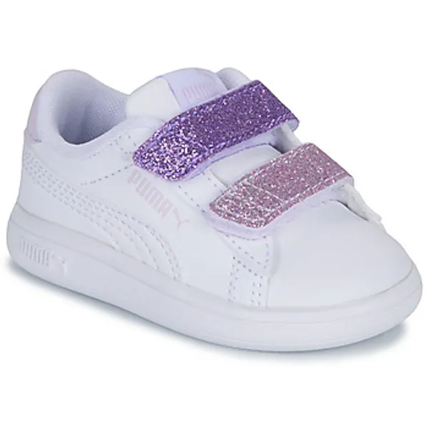 PUMA Lage Sneakers  Smash 3.0 L Glitter Velcro V Inf Wit