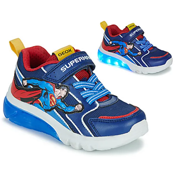 Geox Lage Sneakers  J CIBERDRON BOY SUPERMAN Blauw
