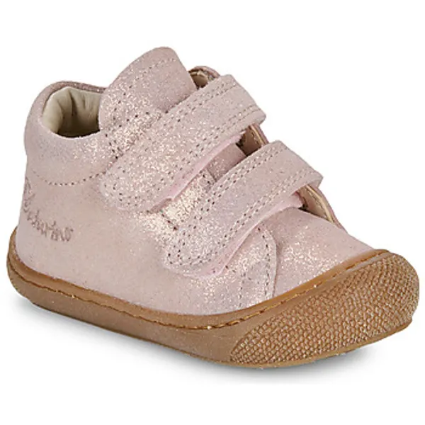 naturino Hoge Sneakers  COCOON VL SUEDE GLITTER Roze