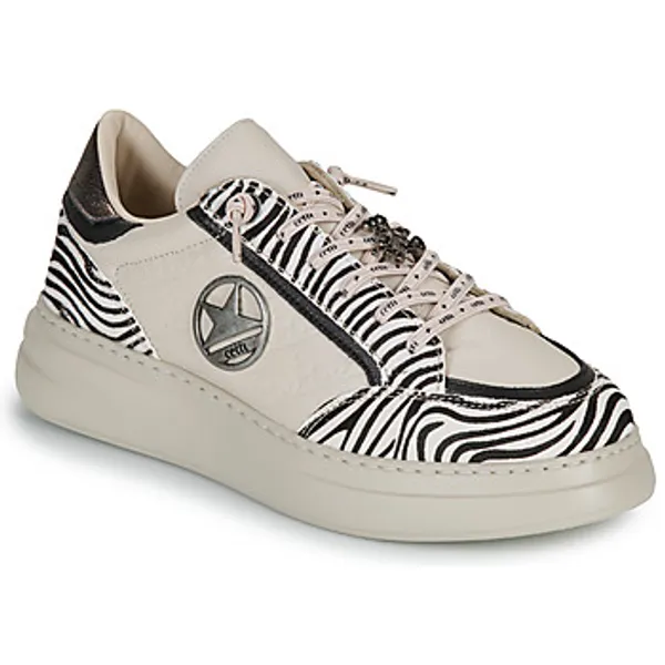 Cetti Lage Sneakers  C-1401-SRA-INV26-ZEBRA-NATURE-OFF Wit