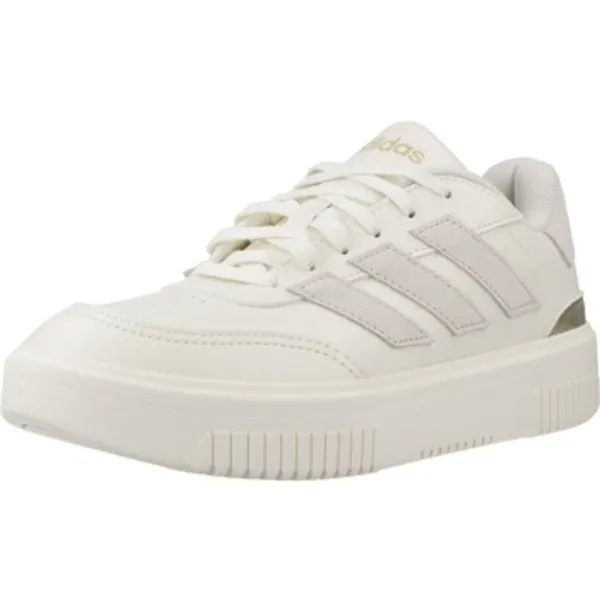 adidas Lage Sneakers Sport Zapatillas Mujer Modèle Courtblock Bold Beige
