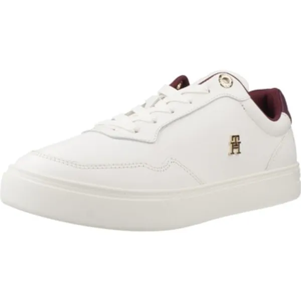 Tommy Hilfiger Lage Sneakers Sport Zapatillas Mujer Modèle Elevated Court Sneaker Wit