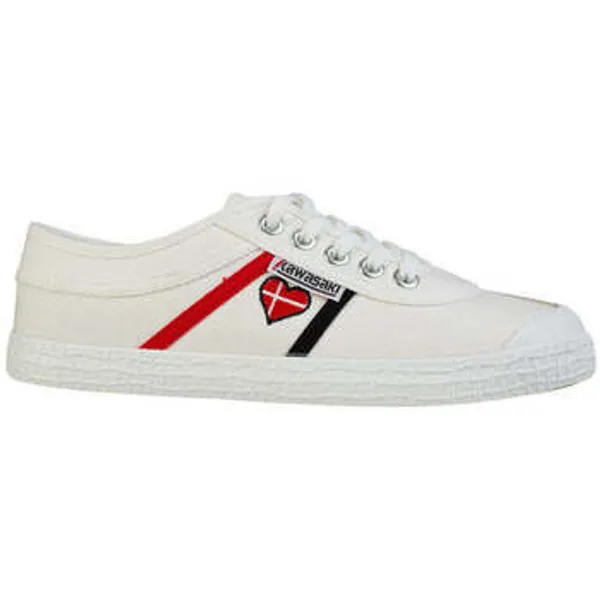 Kawasaki Lage Sneakers   Heart Canvas Shoe K194523 1002 Wit — vergelijk prijzen bij 1 winkel
