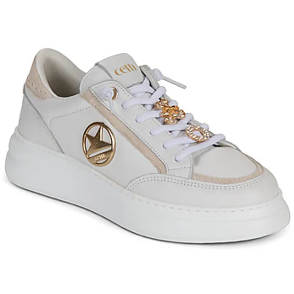 Cetti Lage Sneakers  C-1401-SRA-V26-NATURE-BLANCO Wit